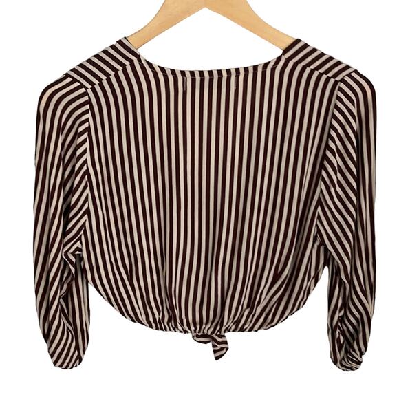 Faithfull The Brand Front Tie Striped Crop Size 2 - Picture 2 of 7